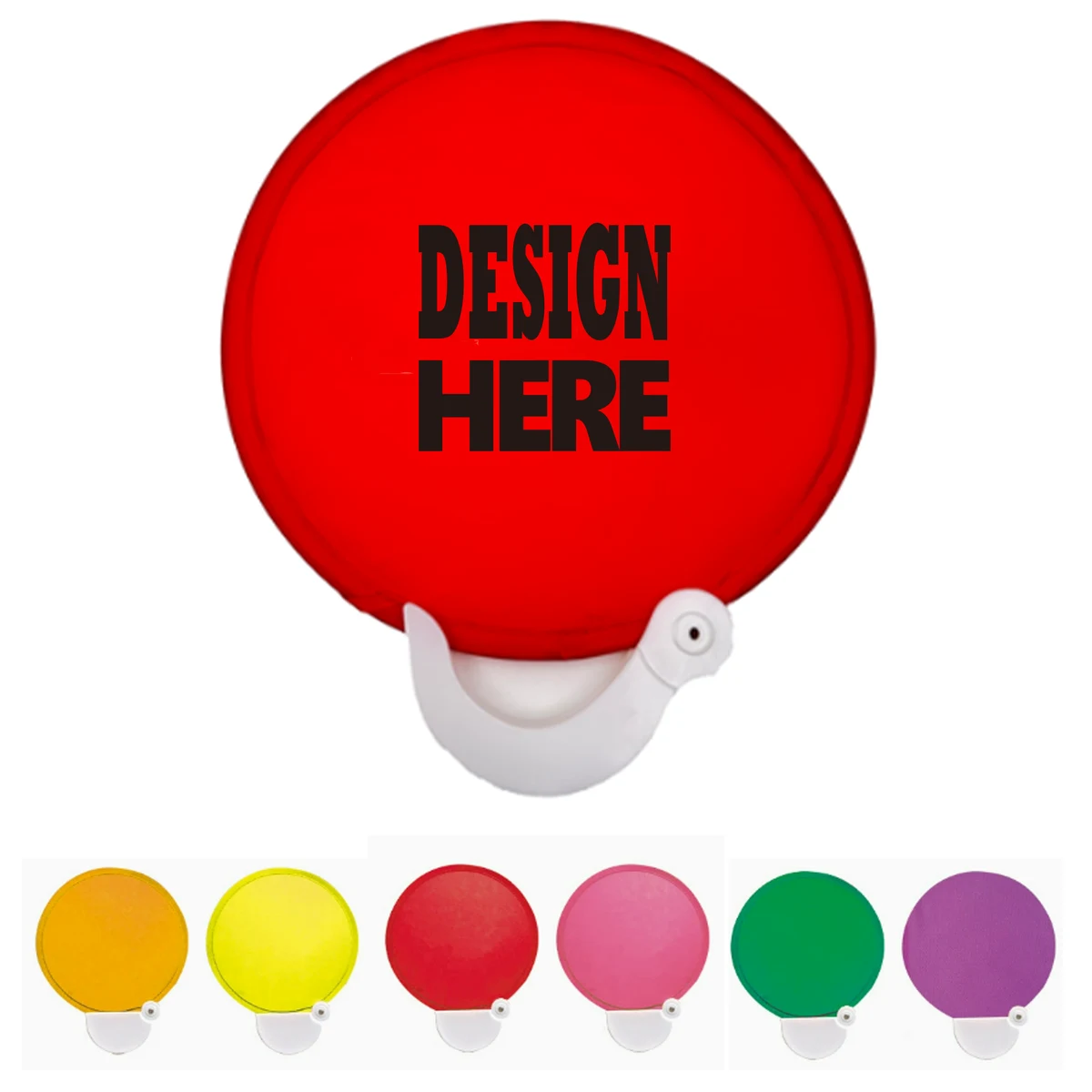 Custom Nylon Handheld Folding Fan with Cord & Pouch 1
