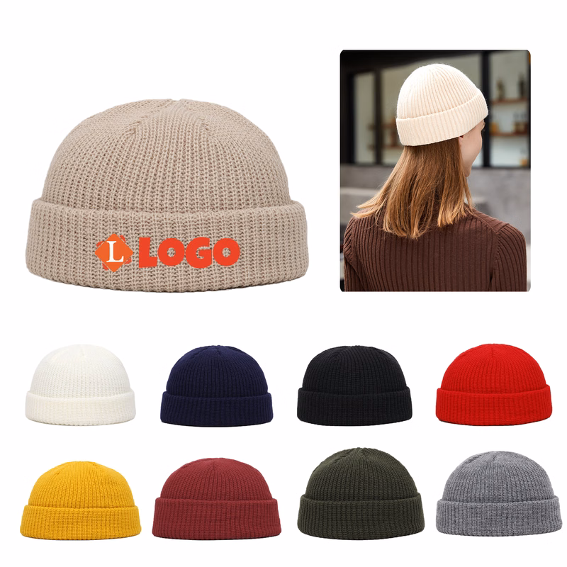 MOQ50 Winter Warm Melon-Shaped Knitted Hat