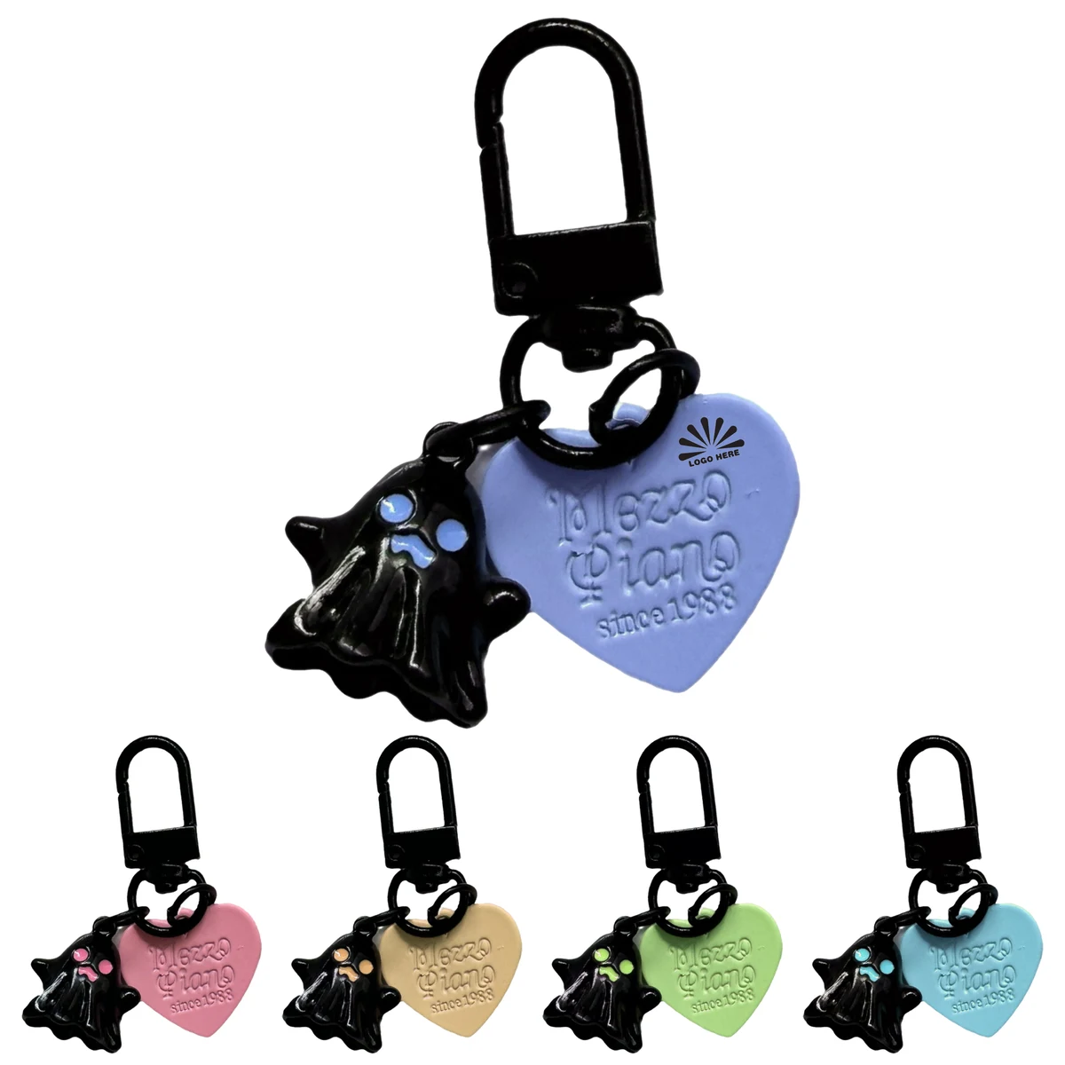 Customizable Cute Ghost Keychain 1