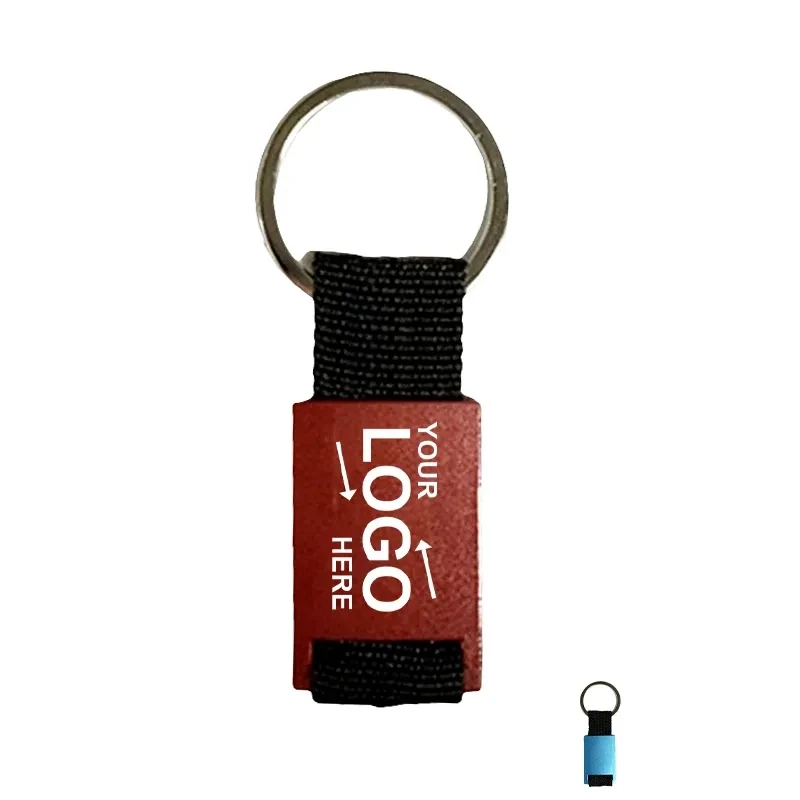 Nylon Strap Metal Keychain 1