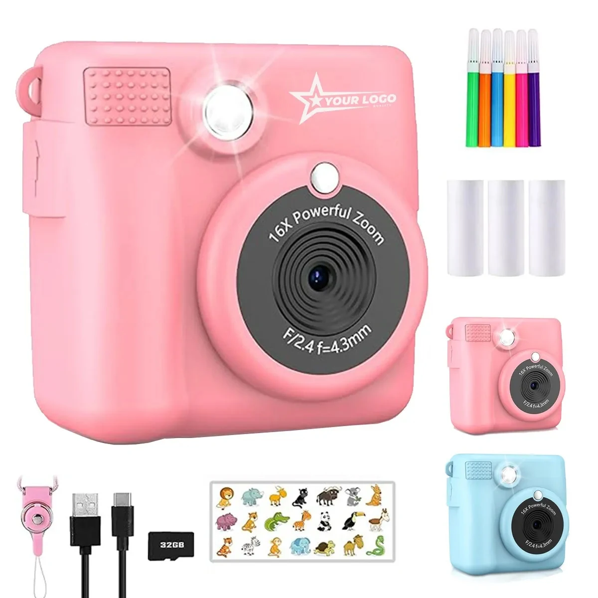 Instant Photo Print Camera for Kids with Thermal Paper 1