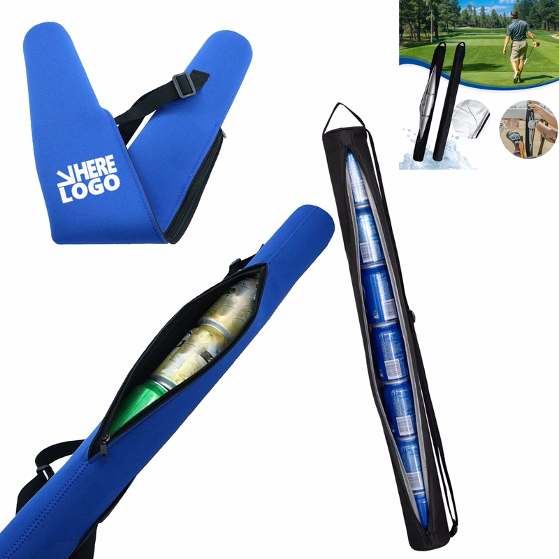 Neoprene Can Carrier with Zipper and Adjustable Strap