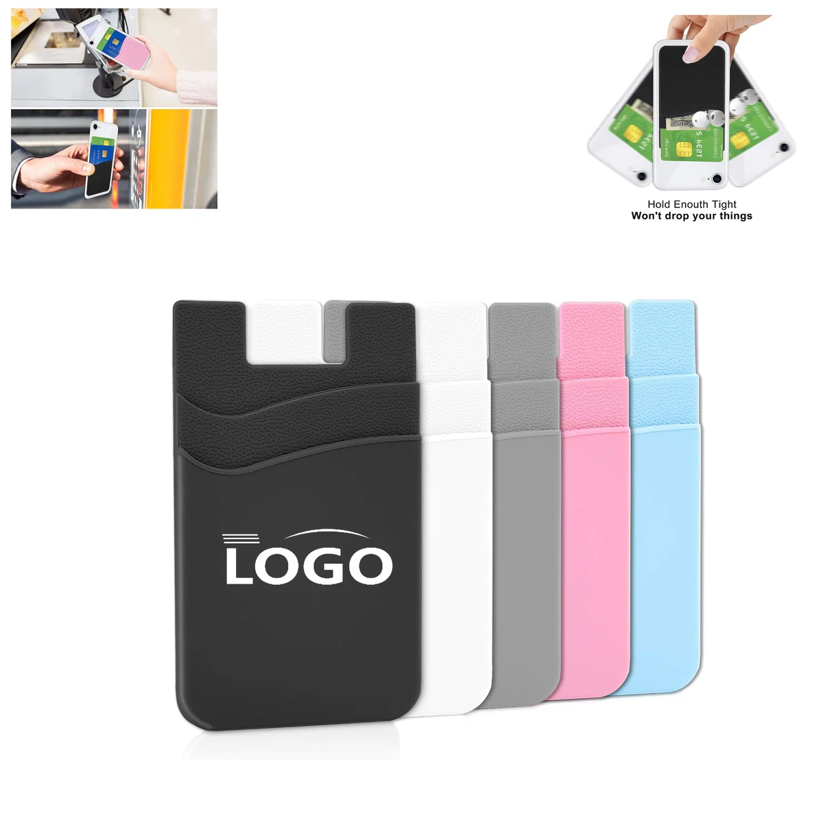 Silicone Phone Wallet Phone Case Back Clamp 1