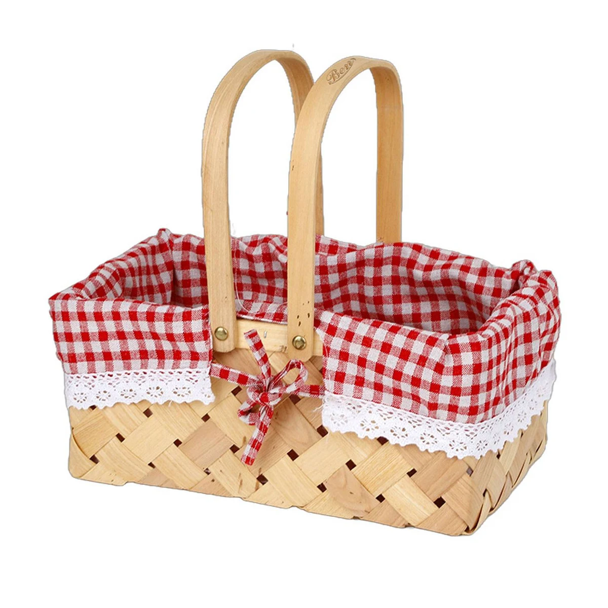 Woven Wood Chip Storage Basket 1
