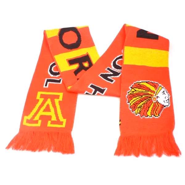 Stadium Acrylic Knitted Scarf with Fringes