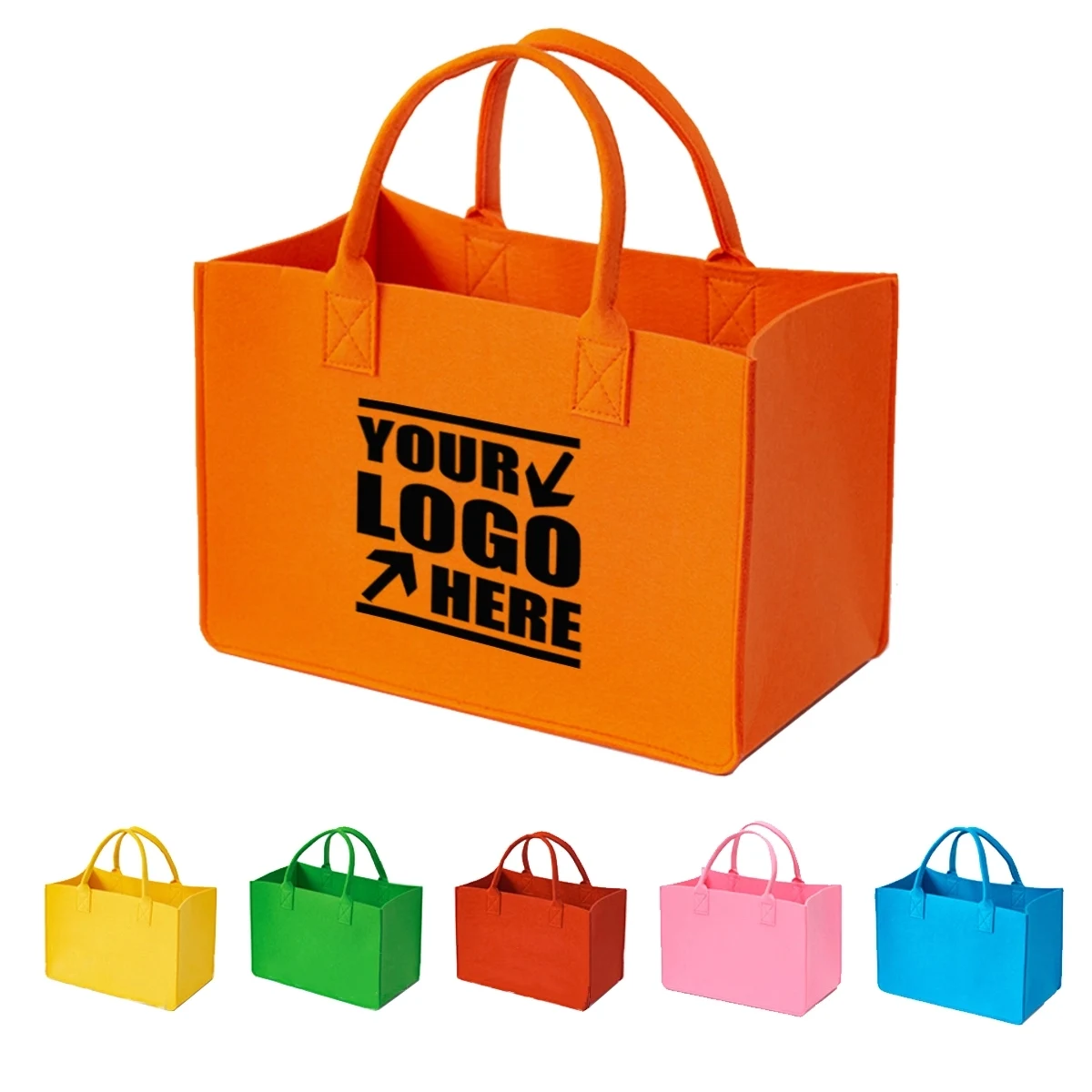 Felt Tote Shopping Bag, custom tote bag with logo imprint 1