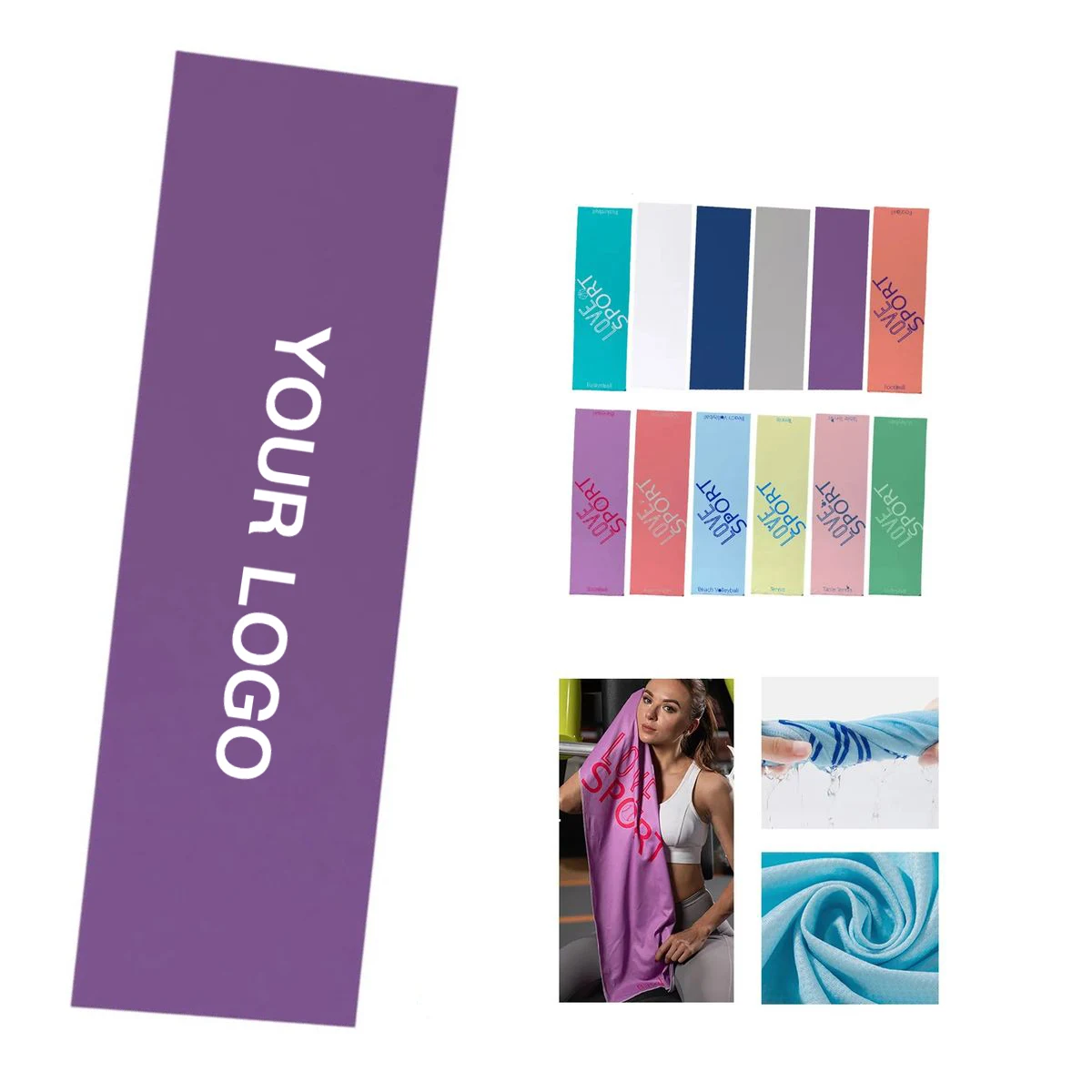Portable Microfiber Cooling Towel for Yoga or Workouts 1