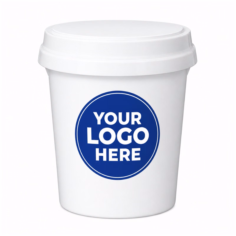 Bin Cover White With Logo 33 Gal