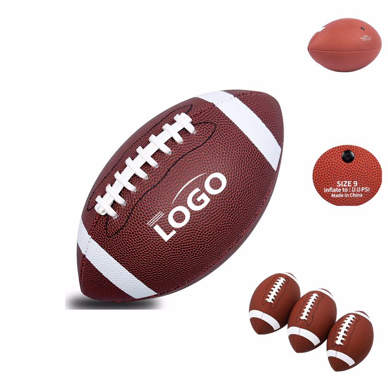 Size 9 Custom PU Full Size Rugby Ball
