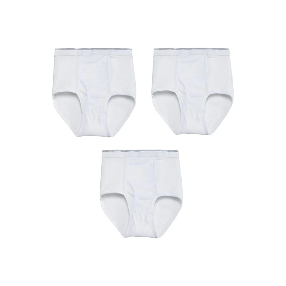 Cotton Plus Men's Briefs - White 3X 1