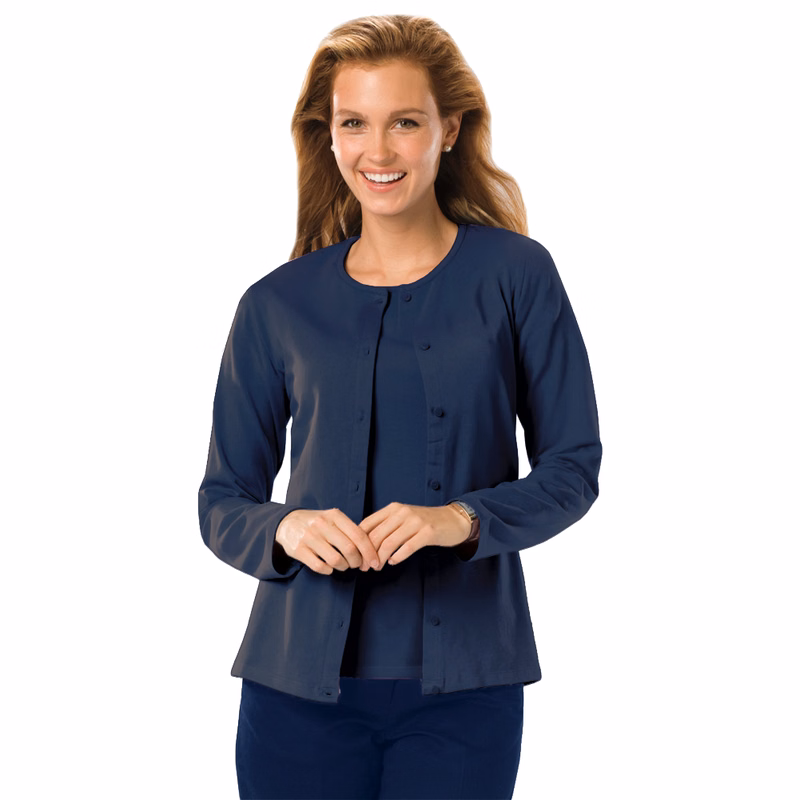 Ladies' L/S Button Front Cardigan