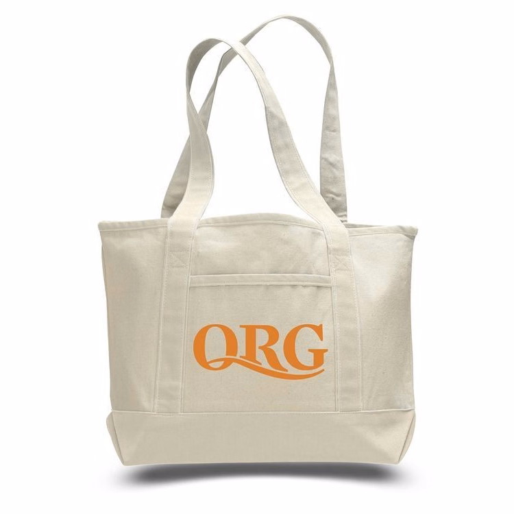 Canvas Tote Bag w/ Interior Zipper Pocket