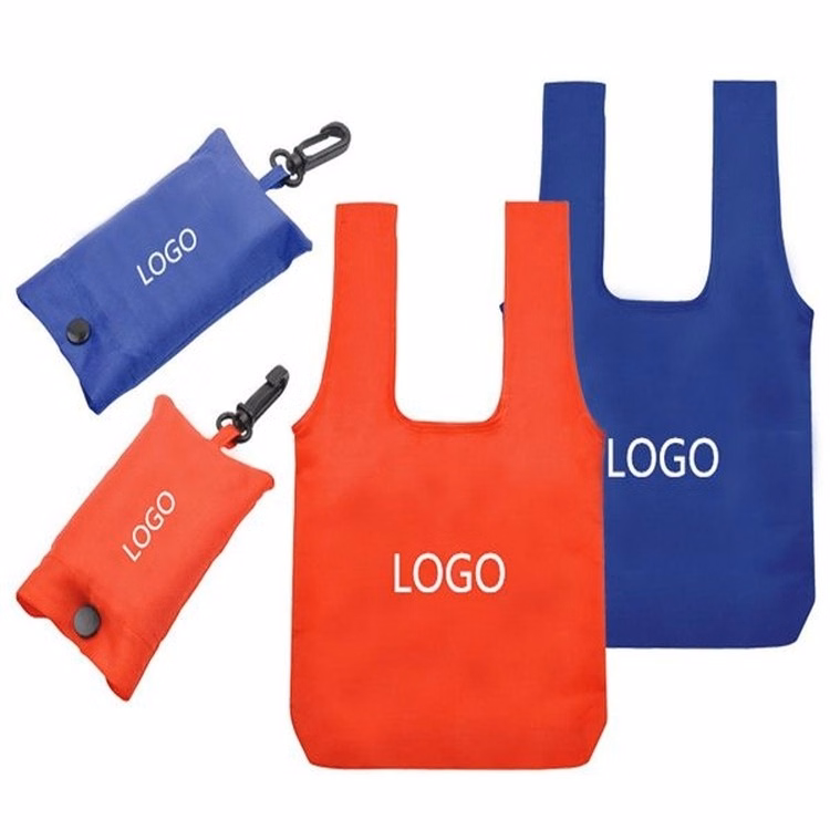 Polyester Foldable Reusable Tote Shopping Bag