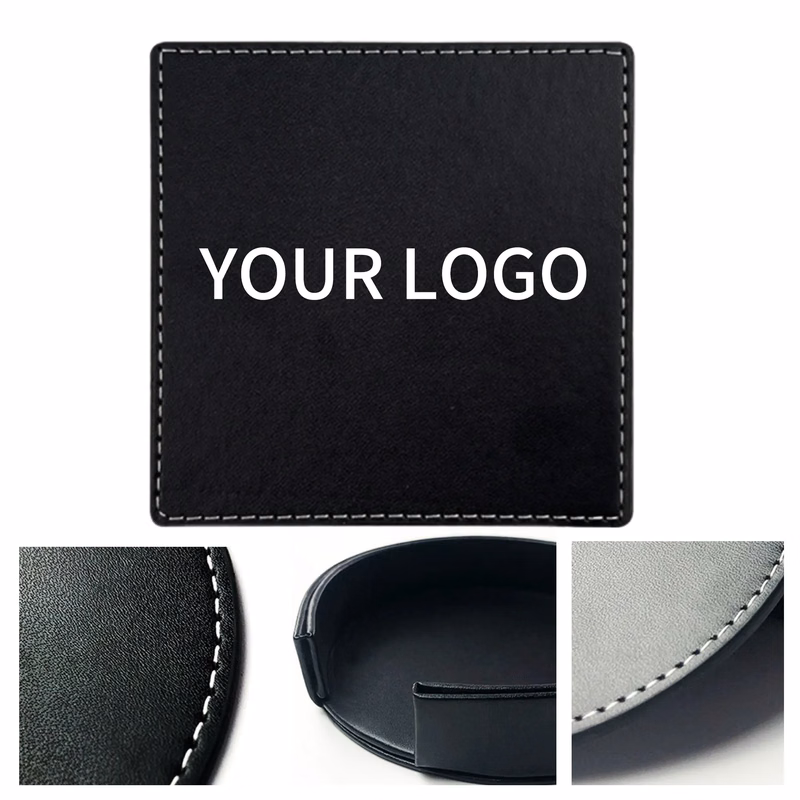 PU Leather Beverage Coaster for Events