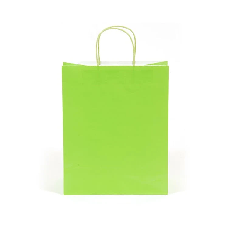 Narrow Medium Gift Bags - Lime Green 5.25" x 8.375" x 3.25" 1