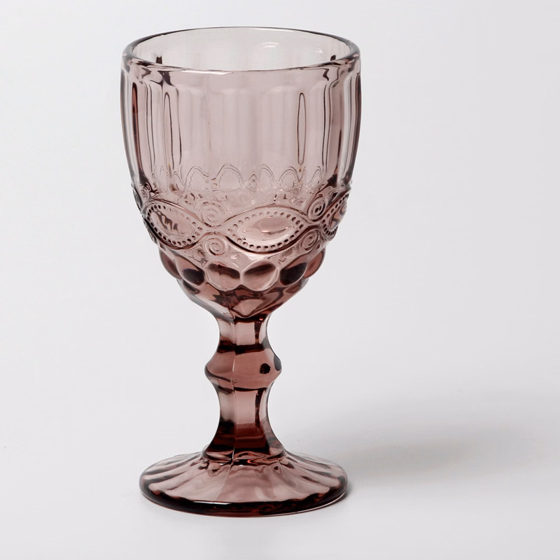 10 Oz. Vintage Lead-free Colorful Wine Glass