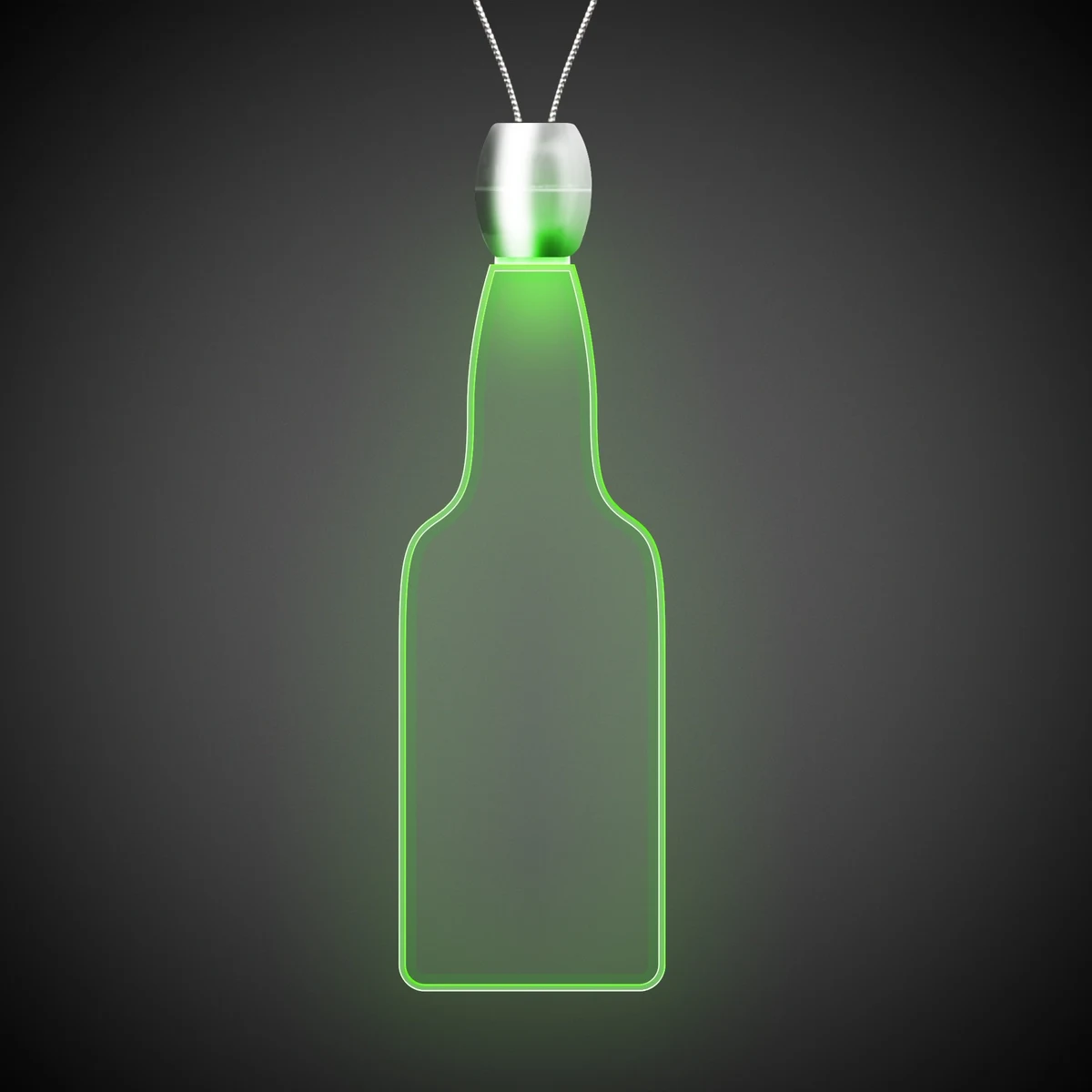 Bottle Green Light-Up Acrylic Pendant Necklace 1