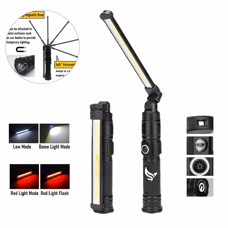 Foldable Magnetic Strong Light Flashlight