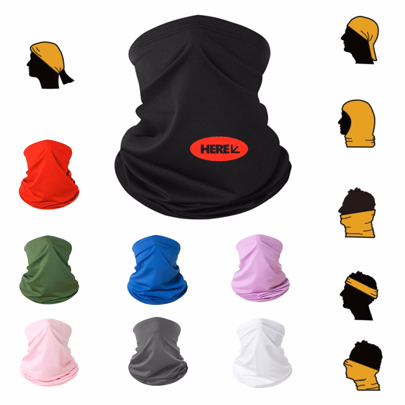 MOQ 100 Summer Solid Color Sun Protection Neck Gaiter