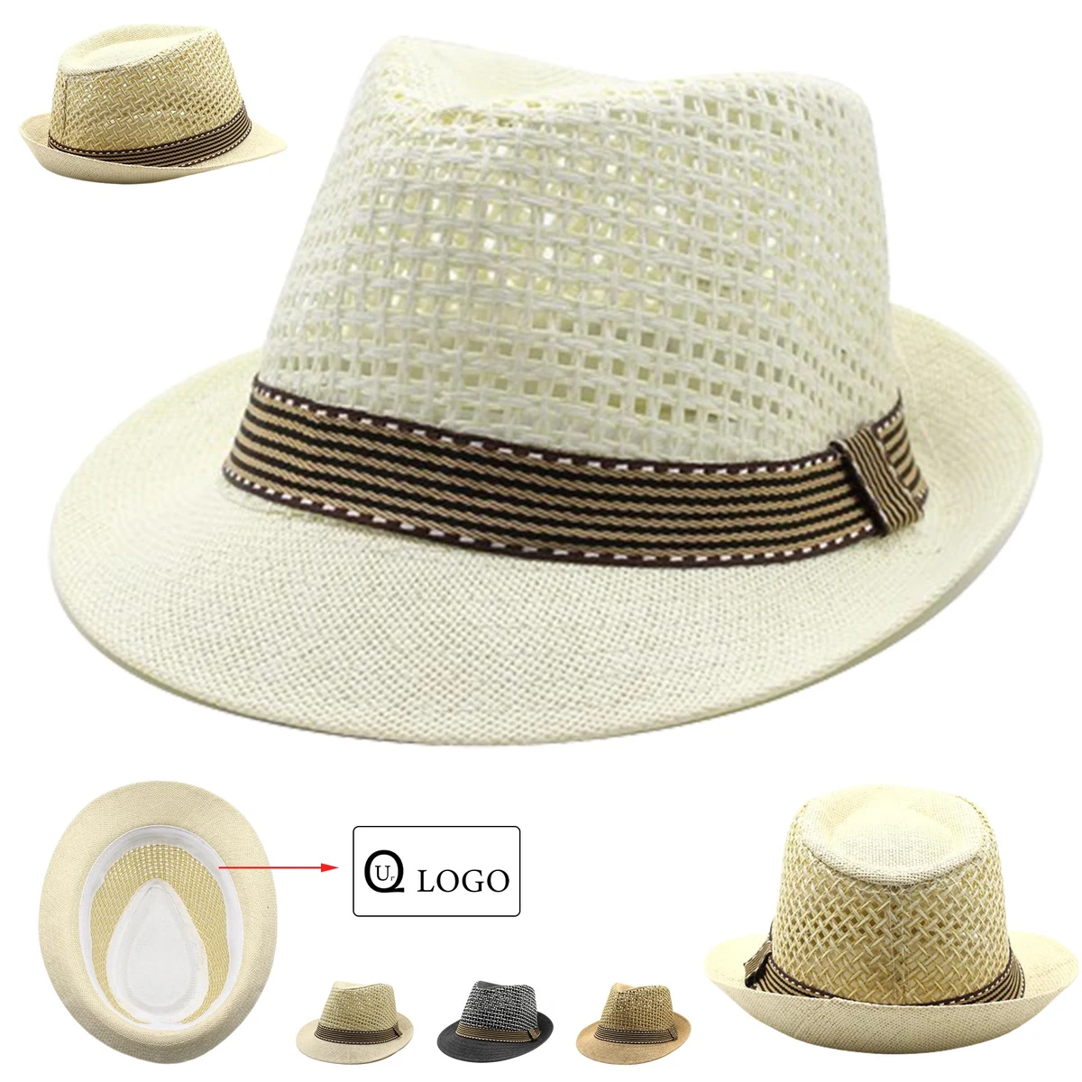 Summer Beach Sun Protective Jazz Straw Hat 1
