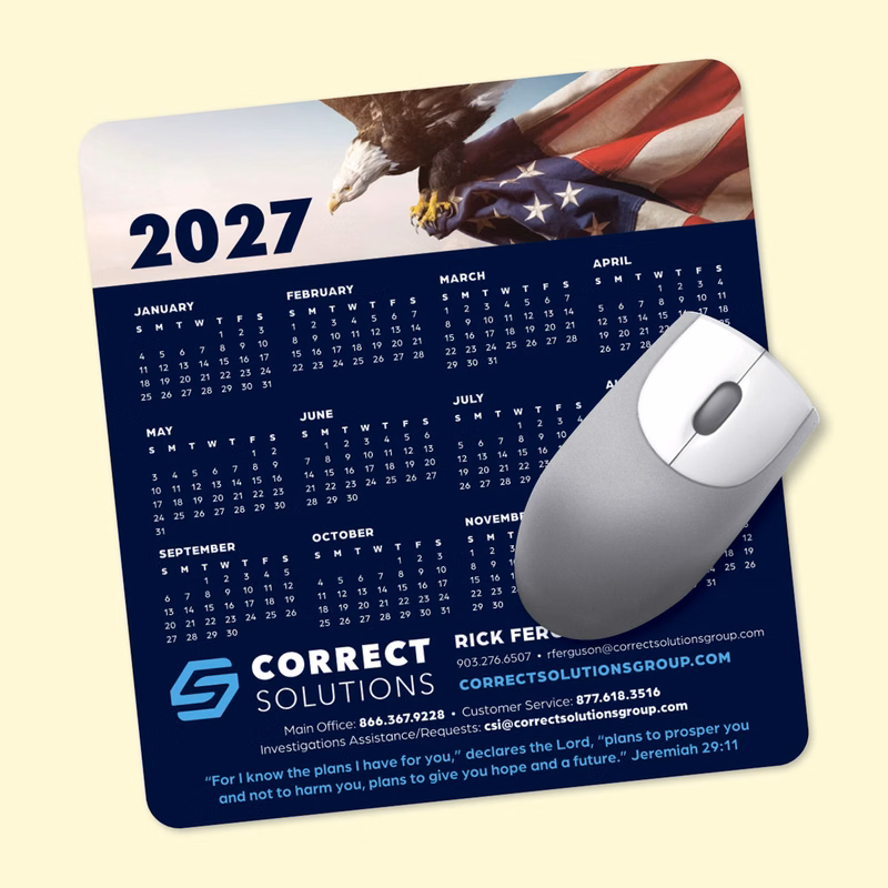 Vynex DuraTec 7.5"x8"x1/16" Hard Surface Calendar MousePad