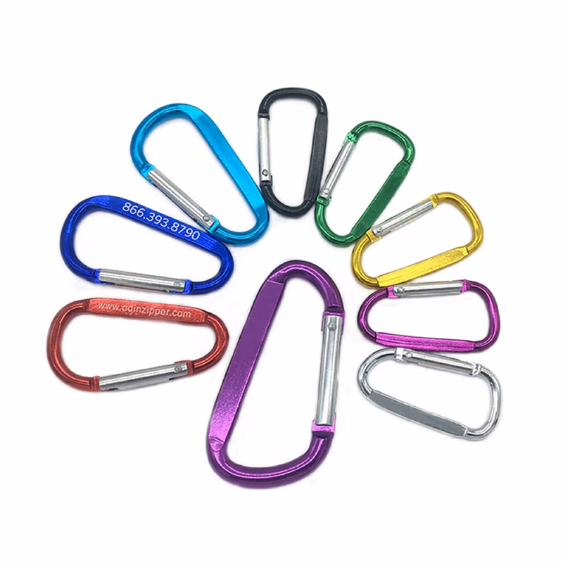 Aluminum D shape carabiner