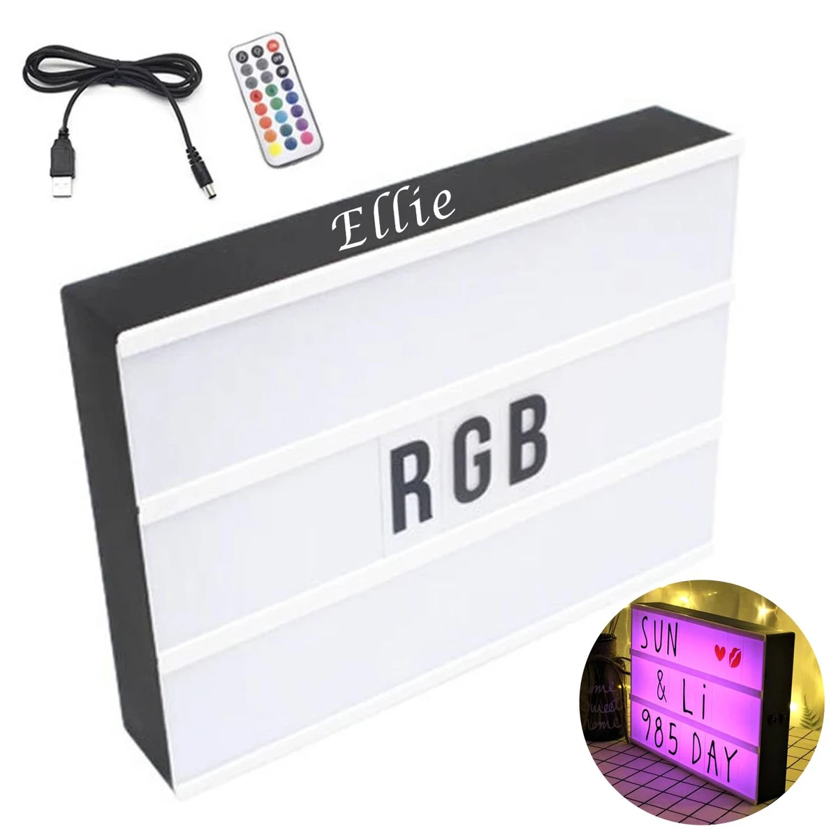 LED Light Box with 96 Letters & Numbers 1
