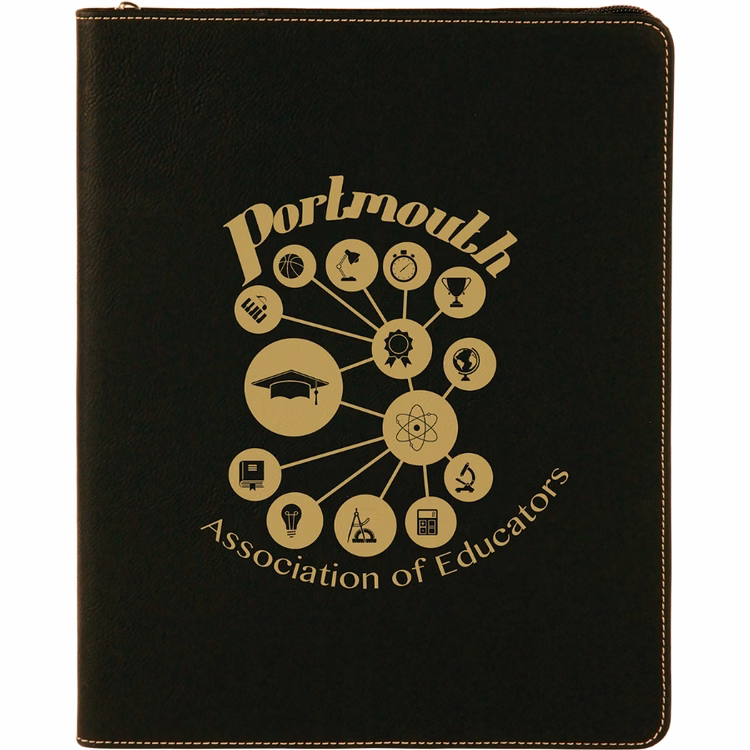 Black Faux Leather Mini Portfolio