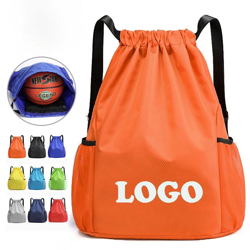 Oxford Sports Fitness Drawstring Backpack w/ Side Pockets 1