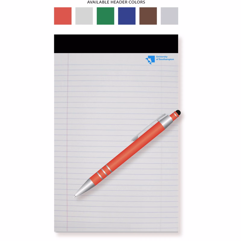 Junior Size Writing Pad (5"x8") w/1 color Imprint on pad