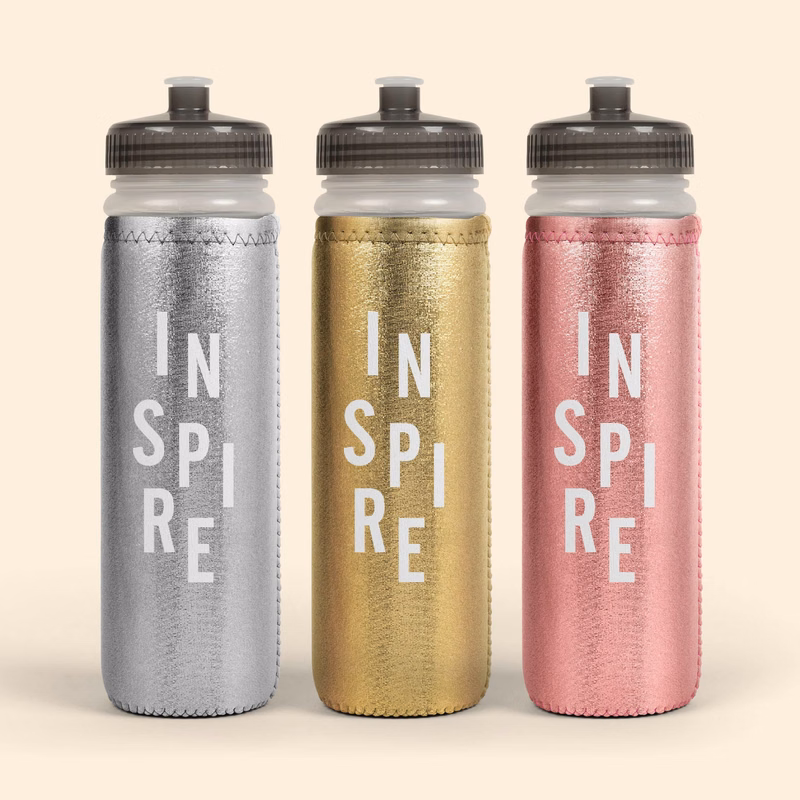 VAN METRO SPORT BOTTLE-PUSH PULL CAP - METALLIC NEOPRENE
