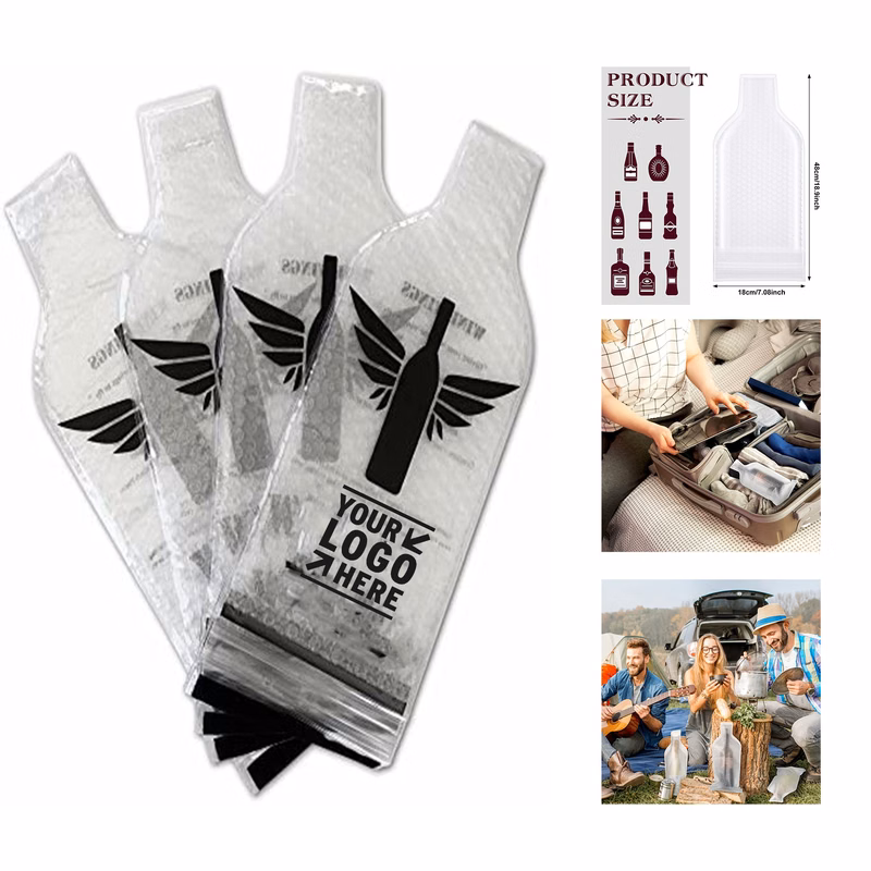 17 x 7.25 Inches Reusable Bottle Protector Sleeve Travel Bag