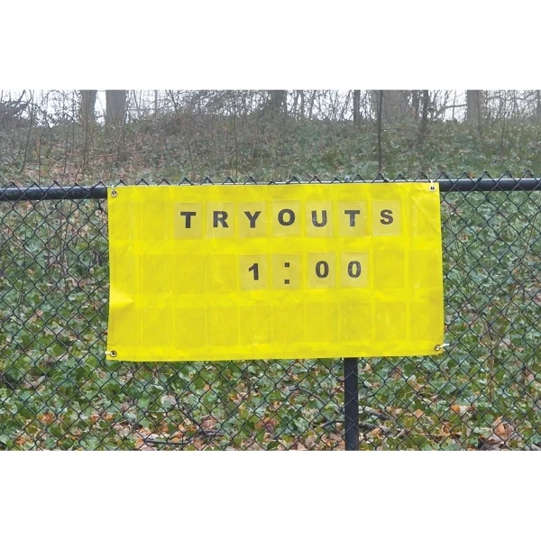 Yellow Vinyl Changeable Letter Banner - 5' x 15' 1