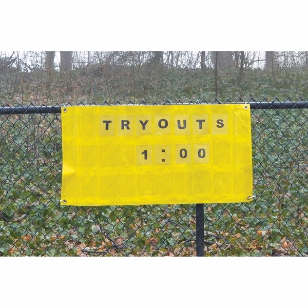 Yellow Vinyl Changeable Letter Banner - 5' x 15'