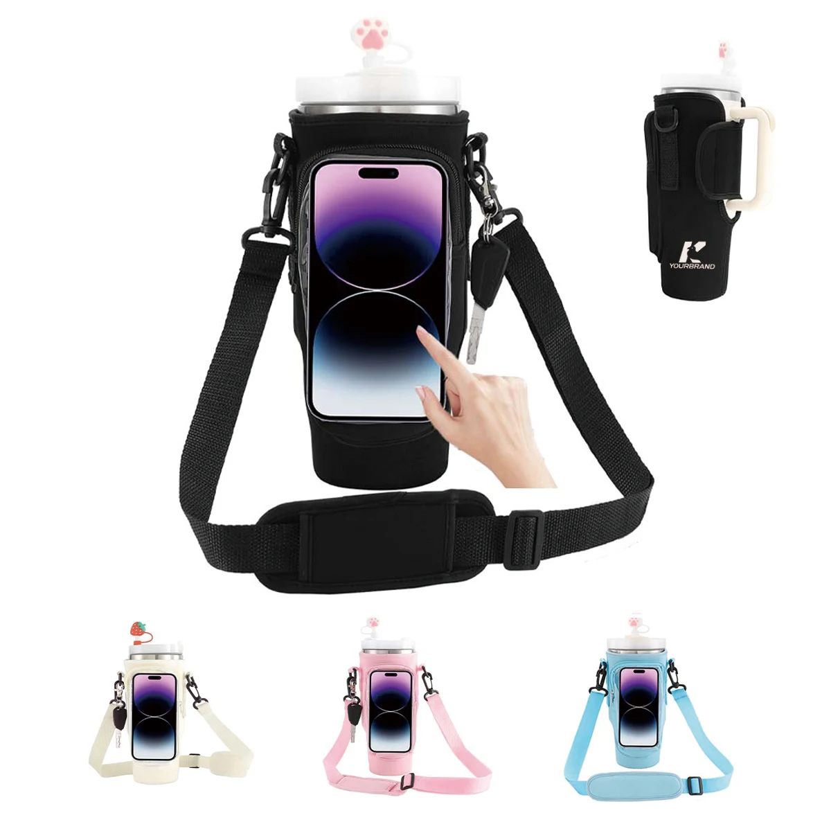 Touch Screen Water Bottle Carrier Bag for 40oz Tumbler 1