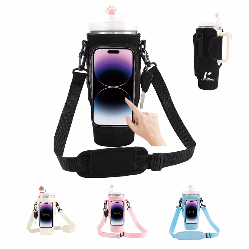 Touch Screen Water Bottle Carrier Bag for 40oz Tumbler