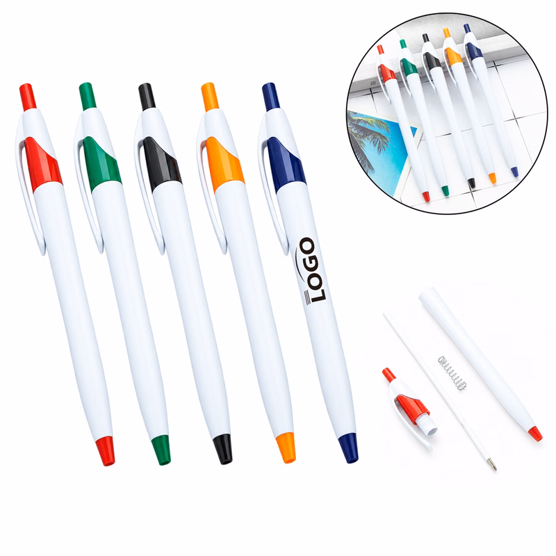 Custom Plastic Retractable Ballpoint Click Pen