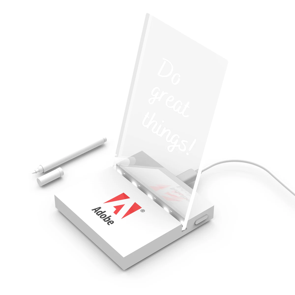 ClearPad Glow : Transparent memo pad with glow-up base 1