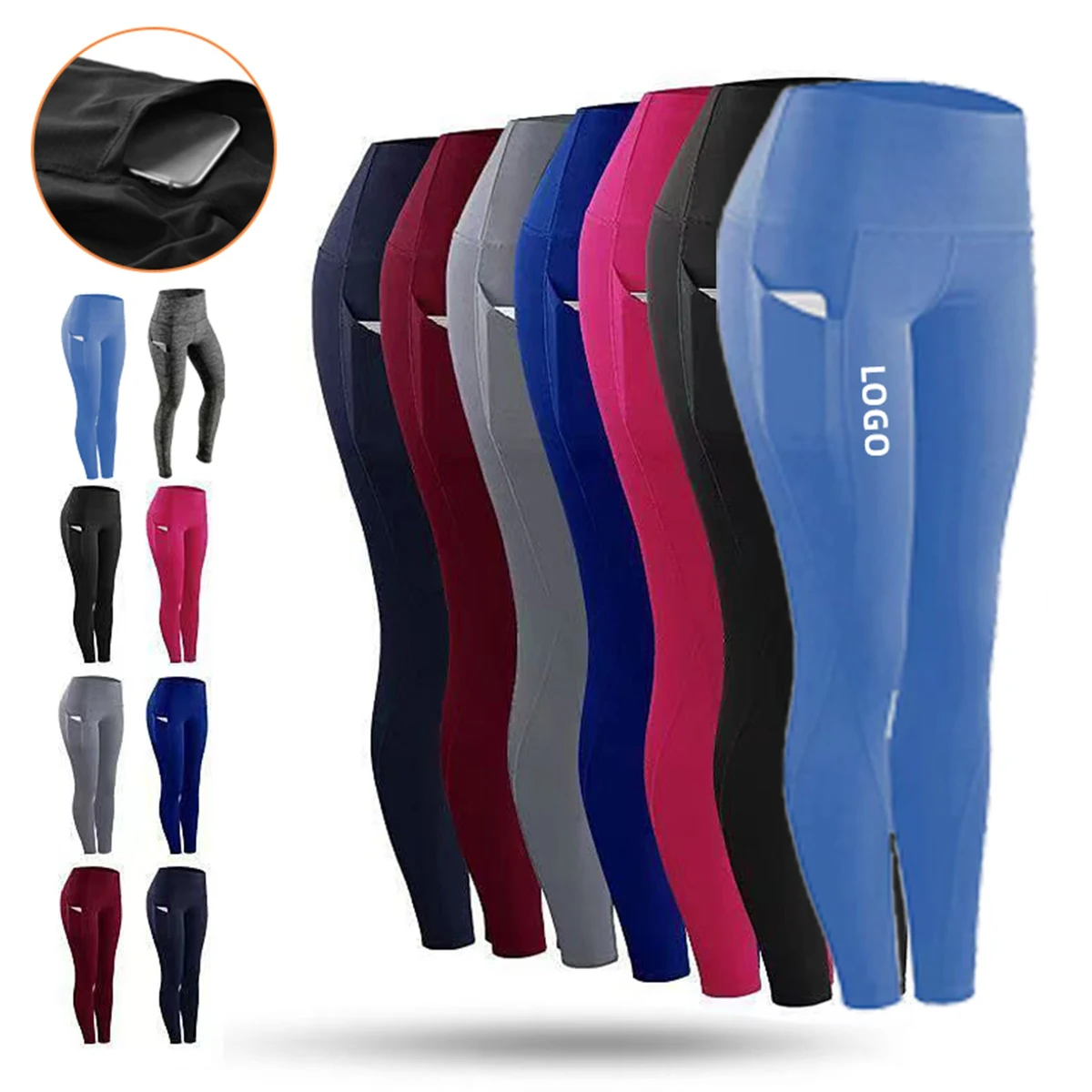 Women's High Waisted Yoga Pants Leggings w/Pockets 1