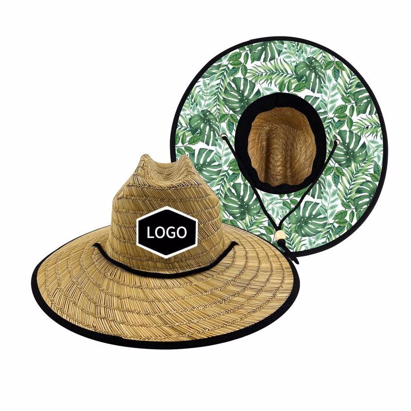 MOQ50 Wide Brim Fishing And Beach Mens Straw Hat