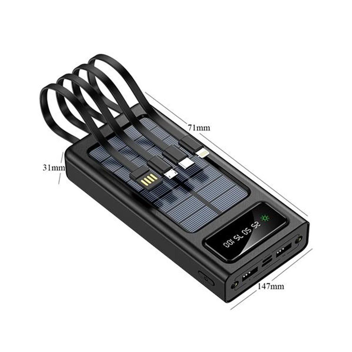Solar Power Bank With Flashlight 1