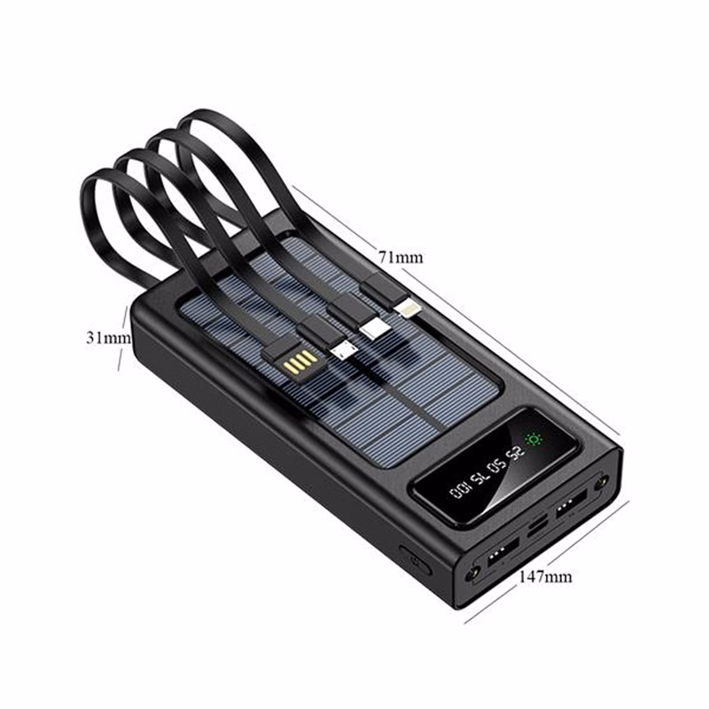 Solar Power Bank With Flashlight