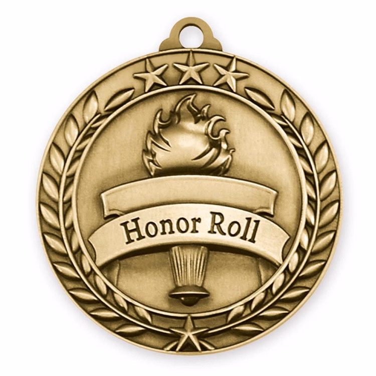 Honor Roll Wreath Award Medallion (1-3/4")