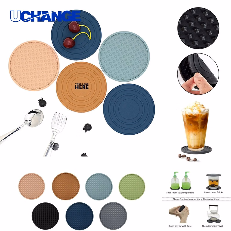 Silicone Drink Coaster Mat for Tabletop Protection