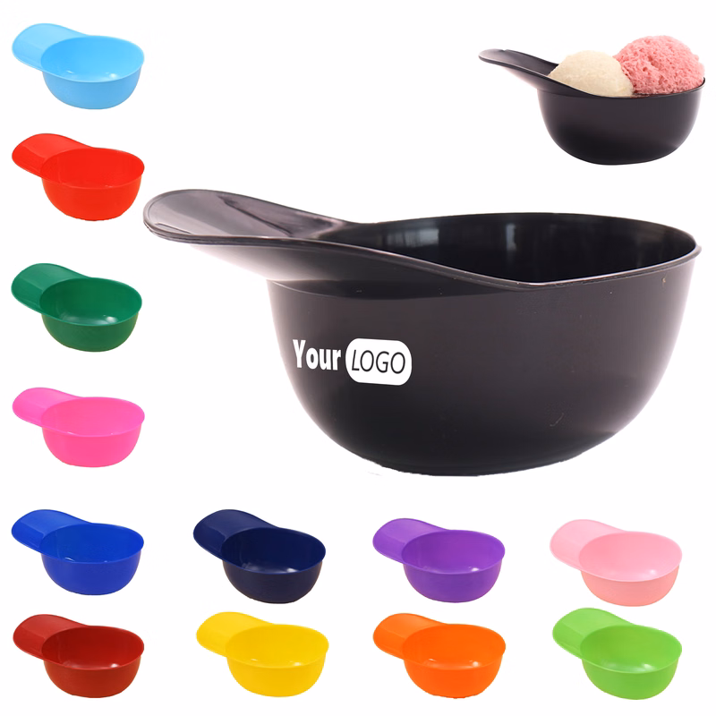 Plastic Ice Cream Dessert Bowl with Handle