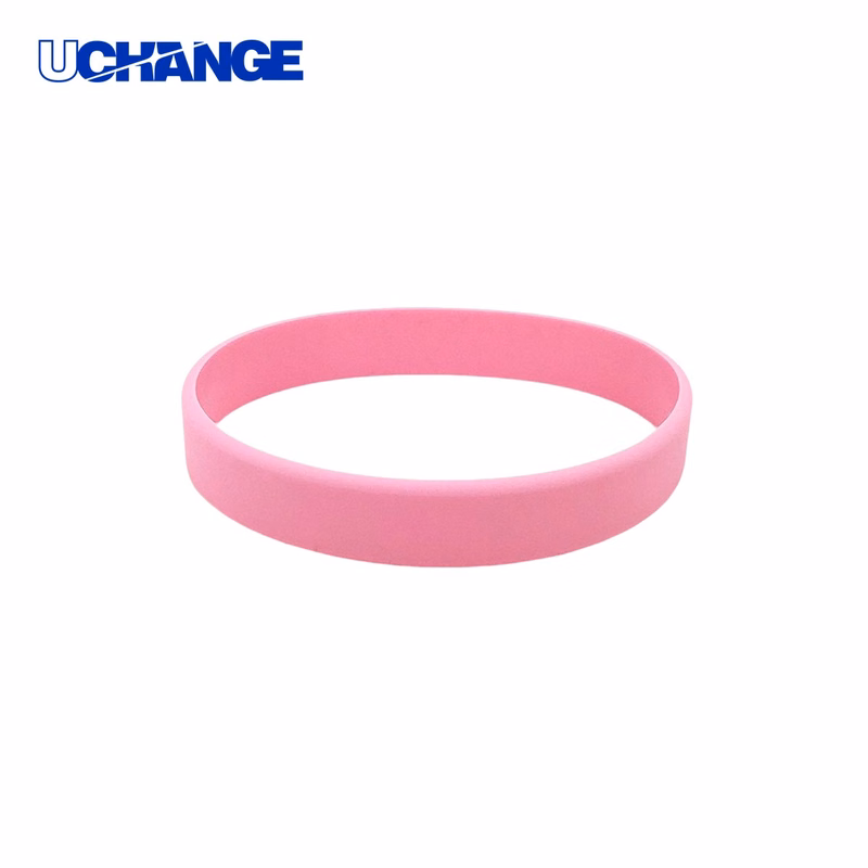 Silicone Wrist Band 8 x 0.5 Inches with Color Fill