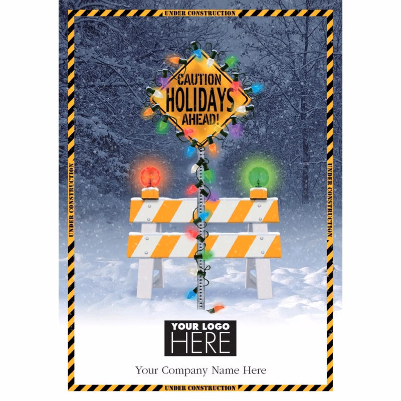 Holiday Zone Contractor & Builder Christmas Logo Cards