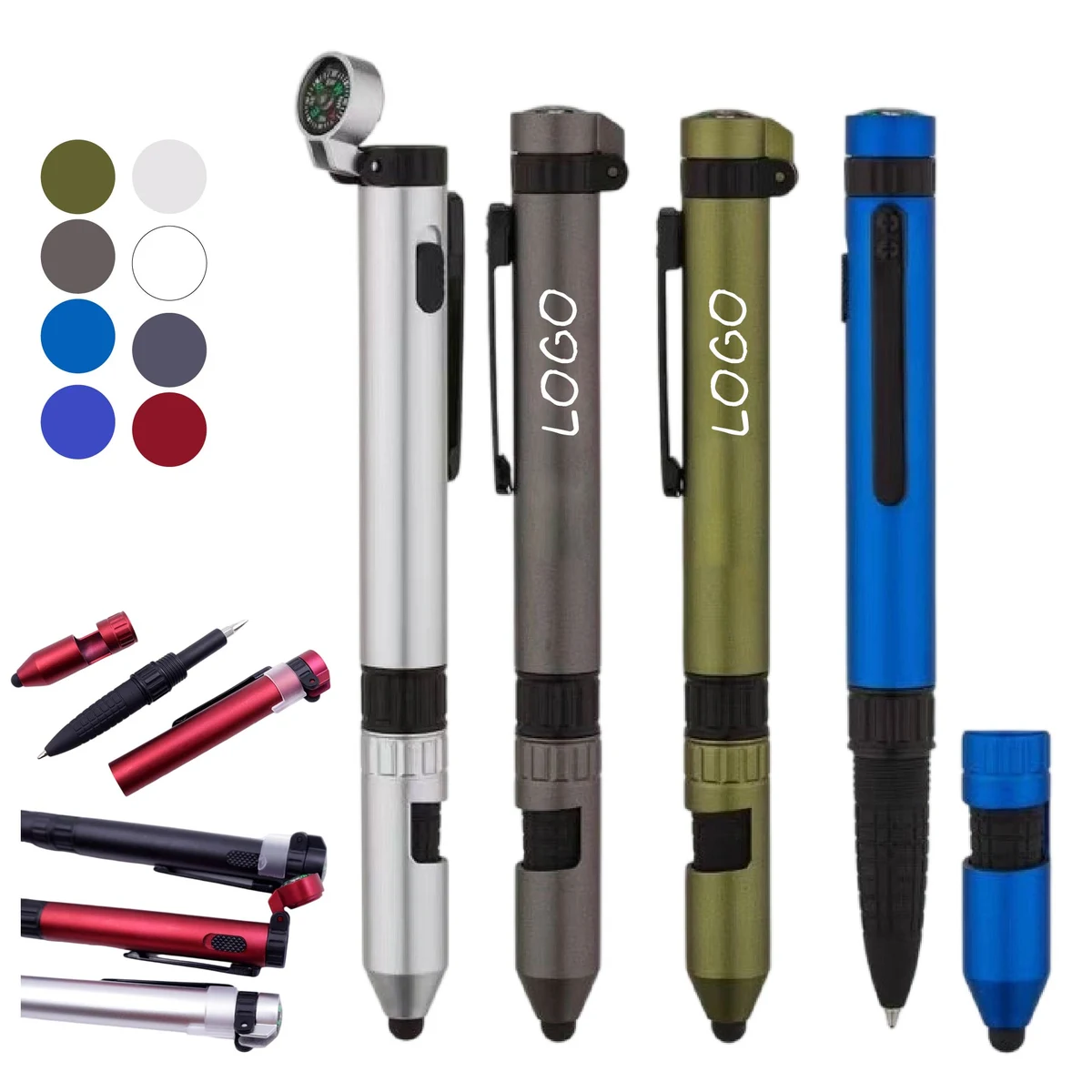 Utility Pen With Compass And Stylus 1