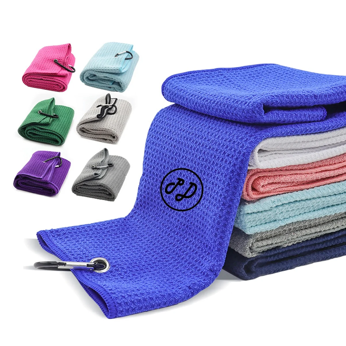 Microfiber Fabric Golf Towel With Clip 1