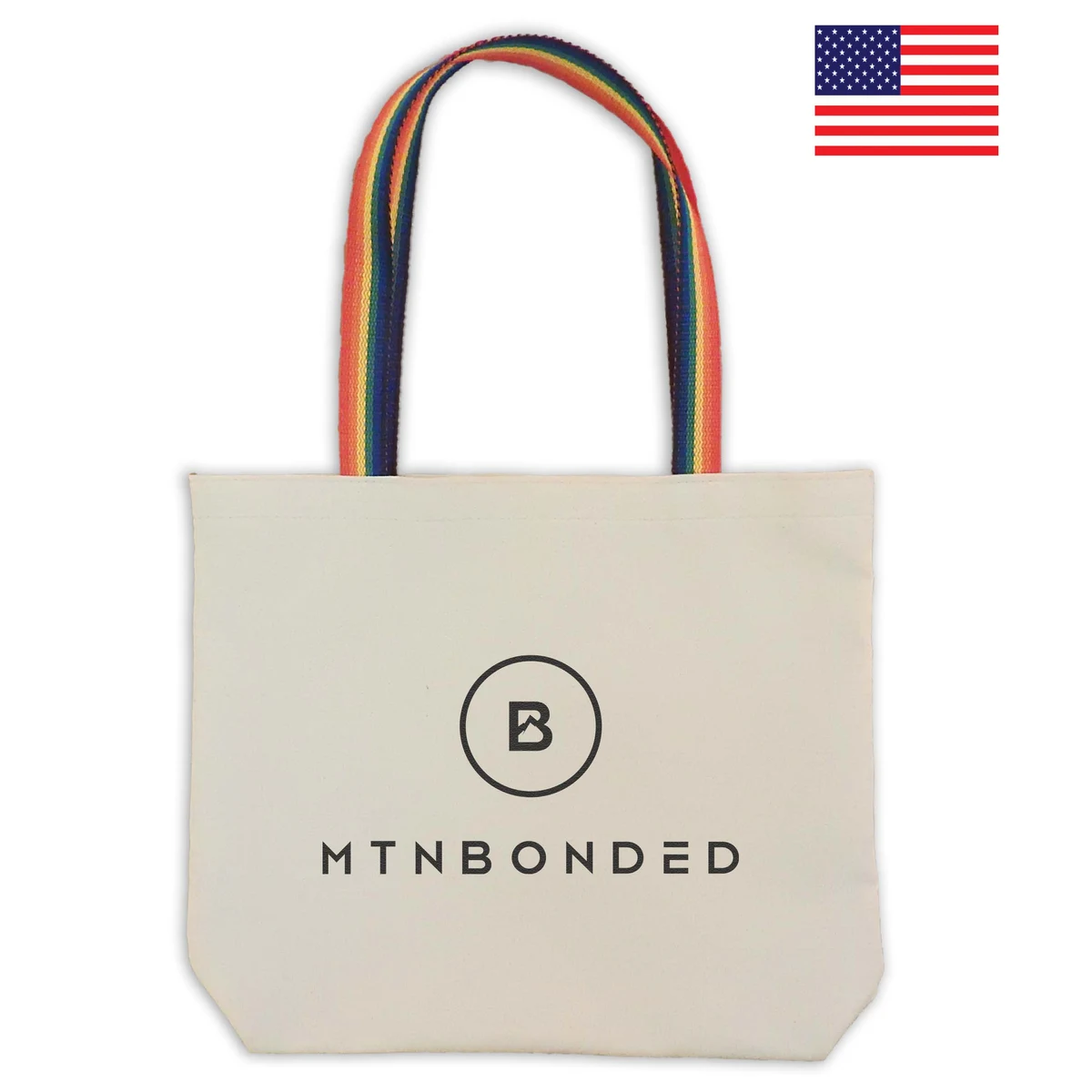 "Rainbow" Cotton Tote Bag 14.5 X 3 x 12" TB1412 1